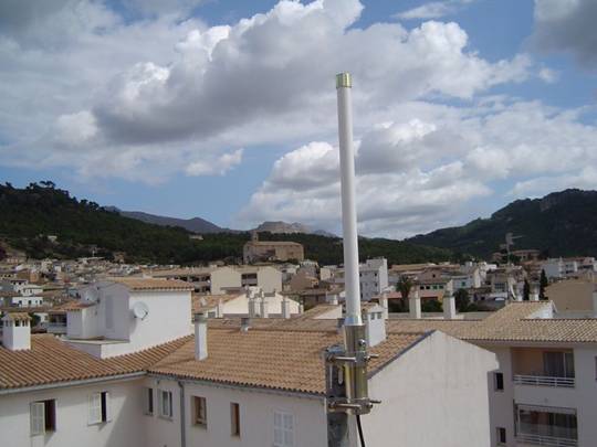 Vista de la omnidireccional wireless.